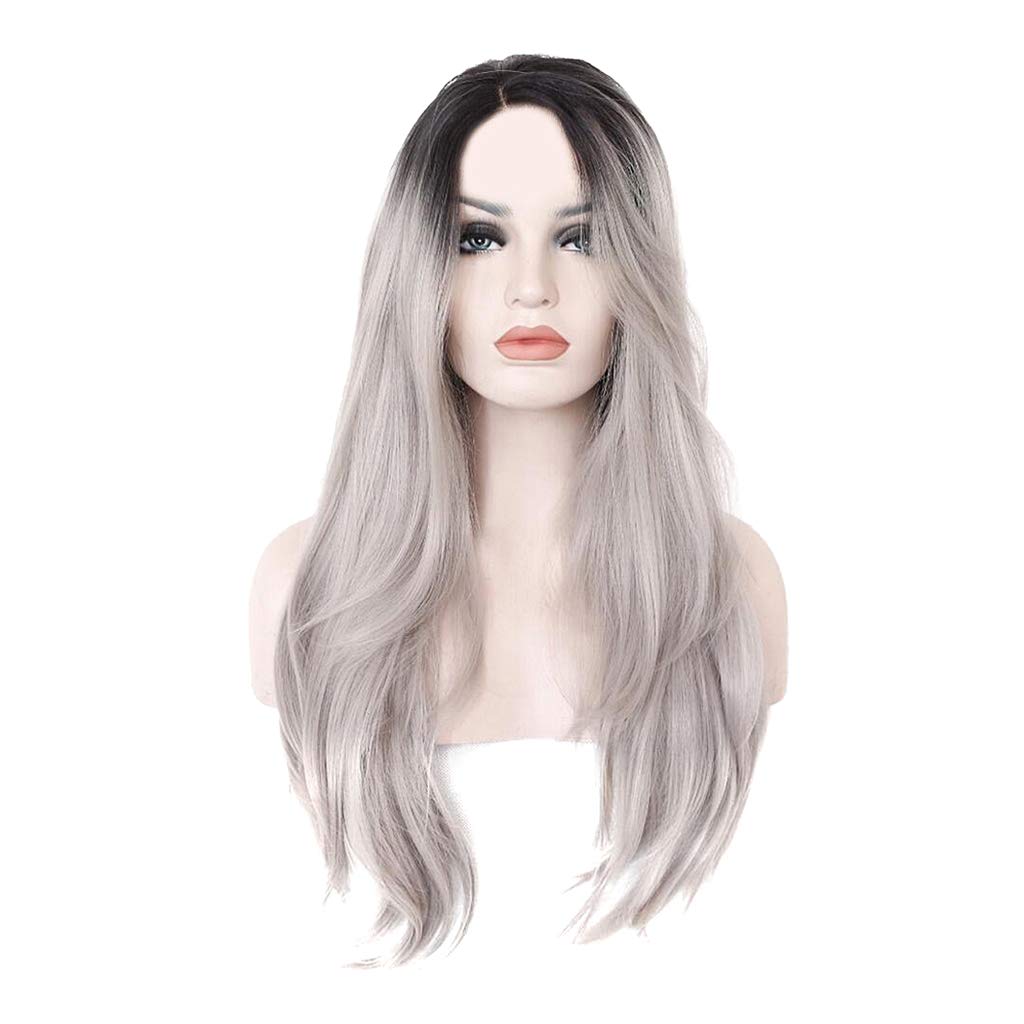 Homyl 29 Inch Natural Looking Long Straight Women Wigs Side Part