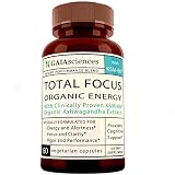 GAIA Sciences TOTAL FOCUS Formula for Added Attention Boost Mood Increase Brain Memory Mental Cognitive Enhancer Anti Stress Anxiety Depression Panic Ashwagandha Ginkgo Ginseng Nerve Tonic Energizer