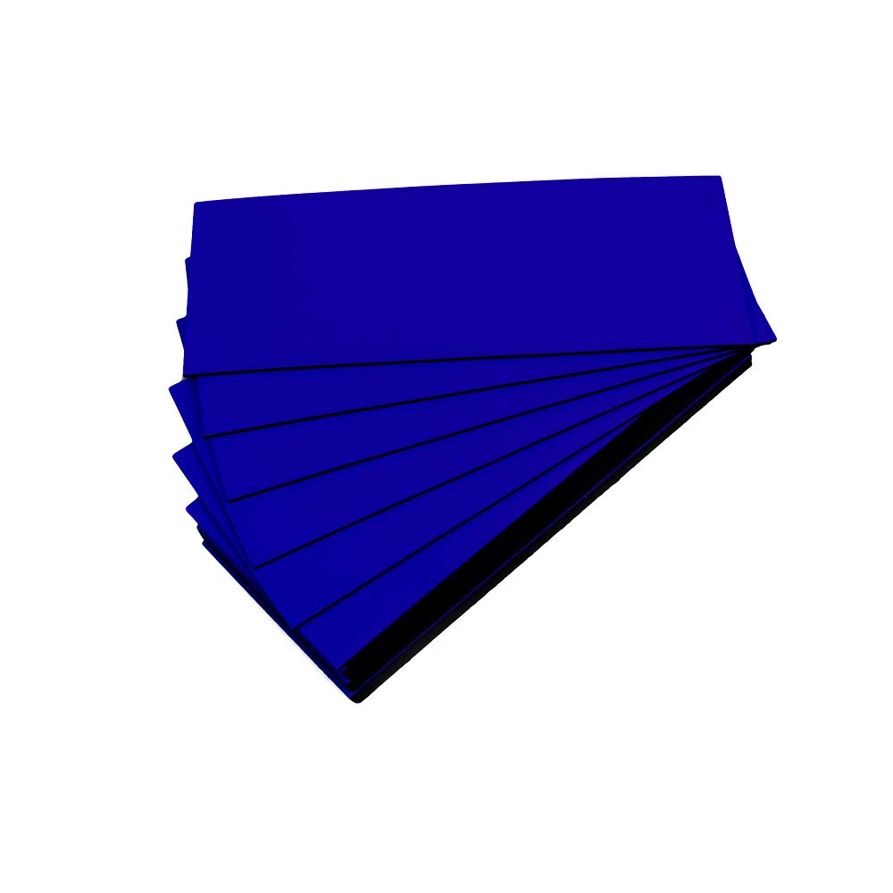 25 Coloured Magnetic Labels (Dark Blue, Length 10 cm, Width 4 cm)