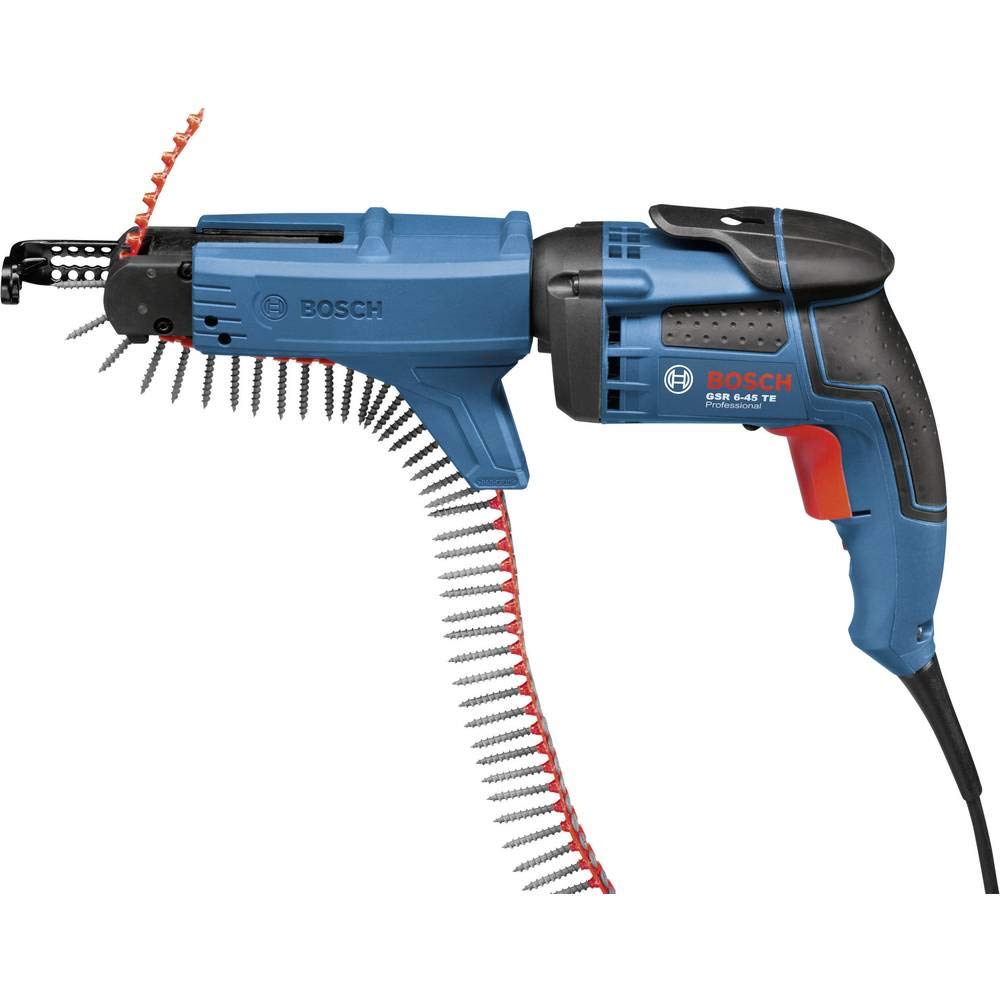 Bosch Professional GSR 6-45 TE + MA 55 701 W Power Input, 6.0 mm Drill Screw Diameter, 12 Nm Torque, Depth Stop, L-BOXX