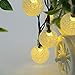 LALAPAO 2 Pack Solar Powered Globe String Lights 30 LED (19.7ft) Crystal Ball Christmas Fairy Light for Outdoor Indoor Xmas Tree Garden Path Patio Home Lawn Holiday Wedding Party Decor (Warm White)