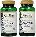 Swanson Premium Full Spectrum Spearmint Leaf 400mg -- 2 Bottles each of 60 Capsules