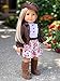 DreamWorld Collections - Urban Explorer - Clothes Fits 18 Inch Doll - Brown Motorcycle Jacket with Paperboy Hat, Dress and Boots - (Doll not Included)