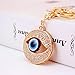 Jzcky Shzrp Round Evil Eye Crystal Rhinestone Keychain Key Chain Sparkling Key Ring Charm Purse Pendant Handbag Bag Decoration Holiday Gift