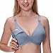 Gratlin Women's Padded Maternity Underwire Nursing Bra with Full Sling Blue 34D