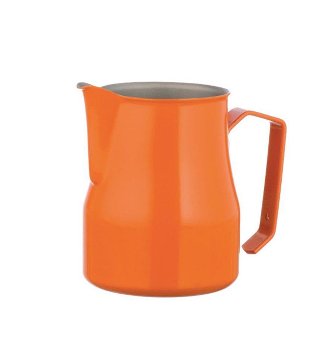 Motta Stainless Steel Professional Milk Pitcher, 25.4 fl. oz., Orange