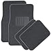OxGord 4 Piece Luxe Carpet-Floor-Mats Set for Car - Rubber-Lined All-Weather Heavy-Duty Protection for All Vehicles, Light Gray