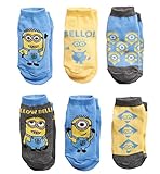 Despicable Me Minion 6-pack toddler Low-Cut Socks (2T-4T)