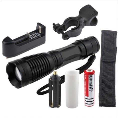 IHP 5000LM XML T6 LED Flashlight Tactical Zoom Torch Light Lamp + Battery + Charger by Inter House Product