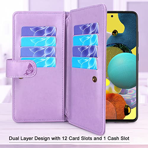 Lacass Compatible with Samsung Galaxy A51 5G A516U Case, 12 Card