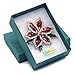 Soulbreezecollection Beautiful Christmas Red Poinsettia Flower Brooch Pin