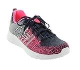 Skechers Sport Women's Burst Ellipse Fashion Sneaker, Charcoal/Pink, 8 M US