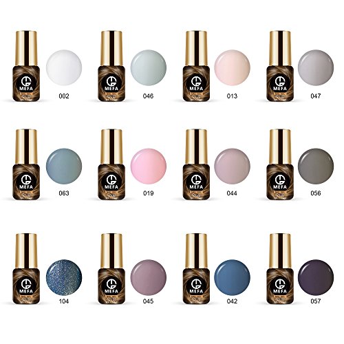 Gel Nail Polish Set - 12 Pcs 8ml Each Gel Nail with Gift Box, Soak Off Nail Art Manicure Varnish Set, Require LED UV Nail Dryer Lamp