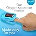 [New Version] iProven Pulse Oximeter Fingertip - Oxygen Saturation Monitor - with Heart Rate Detection - incl. Batteries, Case and Lanyard - iProven OXI-27 Blue