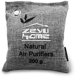 Zeyu Home Natural Bamboo Air Purifying Bag Charcoal , Air Fresheners (200G, Gray)