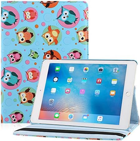 iPad 2 Case, iPad 3 Case, ELEOPTION iPad 4 Smart Stand Case 360 degree rotating Function for Apple iPad 2 / iPad 3 / iPad 4 with a Stylus as a Gift (light blue BA692-5)