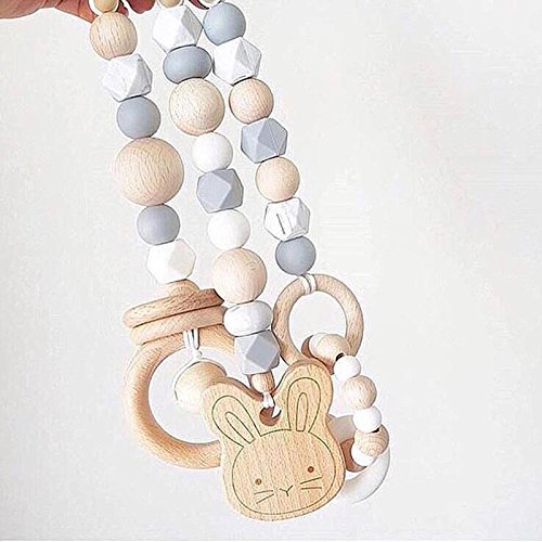Wall of Dragon Baby Rattle Toys Animal Wooden Rattle Ring Natural Wood Beads Play Gym Toy Stroller Toys Hanging Mobile Crib Newborn Infant Gift - Thumbnail 2