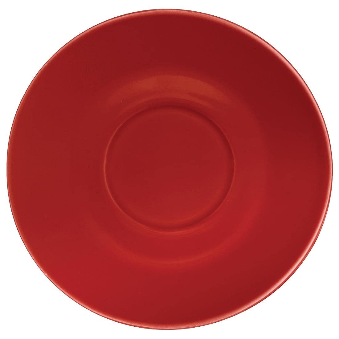 Olympia Coffee Saucer Red, Stoneware 158mm (12 Pack) - Small Dessert, Tea Plates, Oven and Dishwasher Safe GL047
