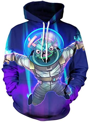 Boys 3D Printed Ninja Hooide Battle Royale Floss Sweatshirt with Pocket