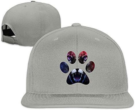 YYHU Tiger In Footprint Baseball Cap Ash