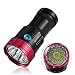 HONRIYA Super Bright Tactical Flashlight,1000~10000/12000 Lumens High Power Searchlight,10 or 12xCREE XML-T6 Portable Led Flashlight for Home and Outdoor (Black/Gold)(Without Battery) primary