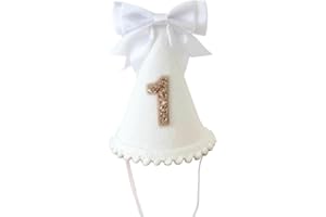 Baby Birthday Hat Soft Fabric Design with Bowknot Accent for 1 Year Party and Photography Props Caps