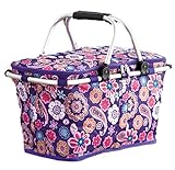 Paisley Collapsible Insulated Tote Baskets