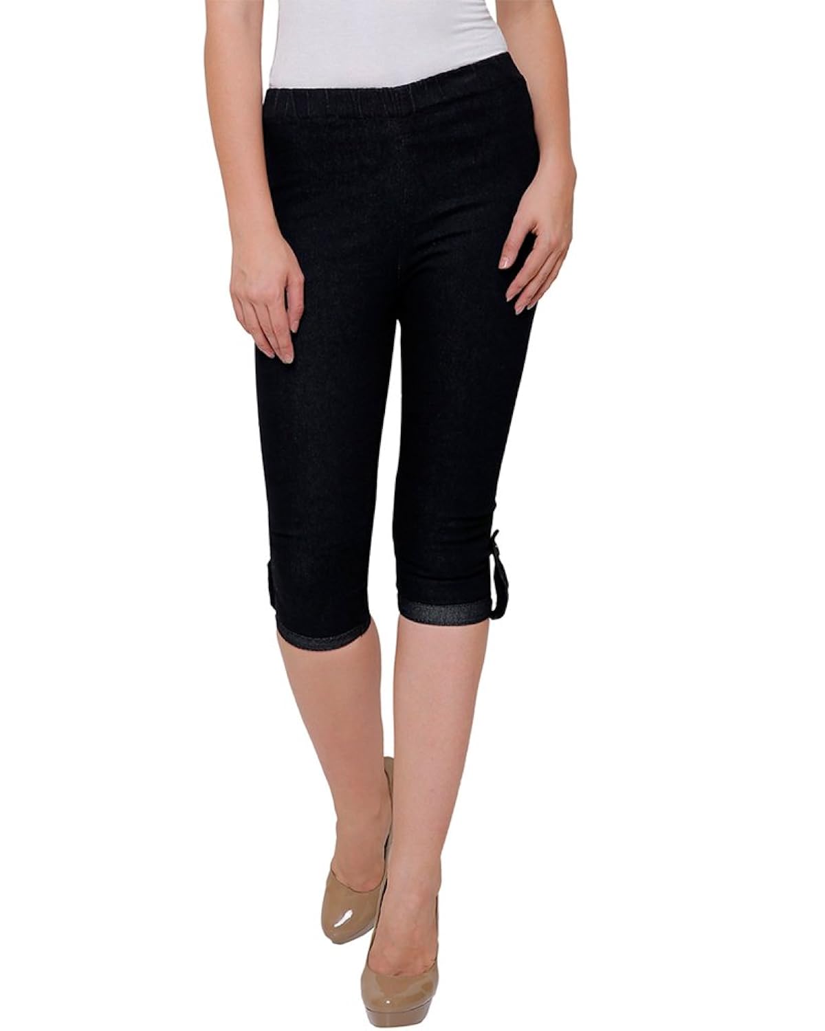 shopolica denim capris for women / girls / sizes available 24,26,28,30,32,34,36,38,40 waist