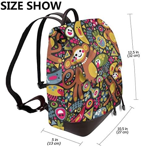 手提げ タウンリュック おもしろい 軽量 レディース リュック ビジネスバッグ おしゃれ おもしろい 旅行 通勤 リュックサック ショルダーバッグ 通学 正規品送料無料 B0nfj7kb サル柄 ポシェット Puレザー バックパック 新作製品 世界最高品質人気 マザーズバッグ