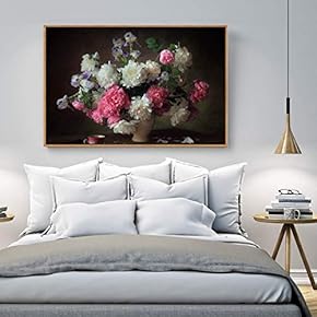 Floating Framed Canvas Wall Art for Living Room, Bedroom Still Life Canvas Prints for Home Decoration Ready to Hang - 16x24 inches