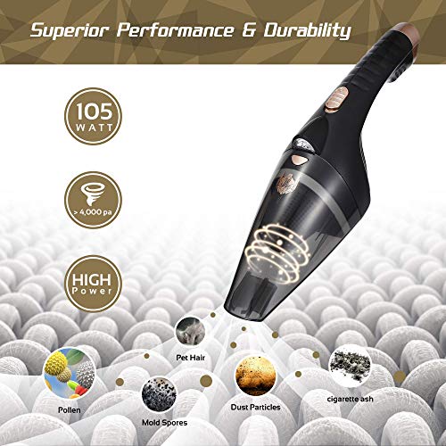 Autobots QuickVac Car Vacuum Cleaner | Best Portable Handheld High Power Turbo 12V DC Vac | Complete Interior Detailing Kit with Seat & Carpet Cleaning Supplies & Accessories!