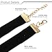 Besteel 4pcs Classic Elegant Girls Plain Black Velvet Ribbon Choker Necklace Extender Chain