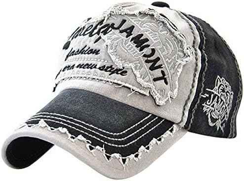 MINAKOLIFE Vintage Distressed Washed Cotton Adjustable Baseball Cap Dad Hat