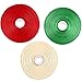 Tatuo 150 Yards Christmas Satin Edge Organza Ribbon Gift Ribbons with Gold Glitter Edges Wrapping Christmas Decoration (Red, Green and Ivory, Each Color 50 Yards)