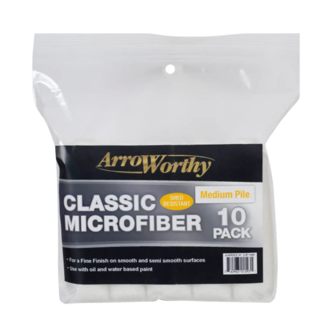 Classic 4" Microfiber Mini Rod Style 10-Pack Medium Pile