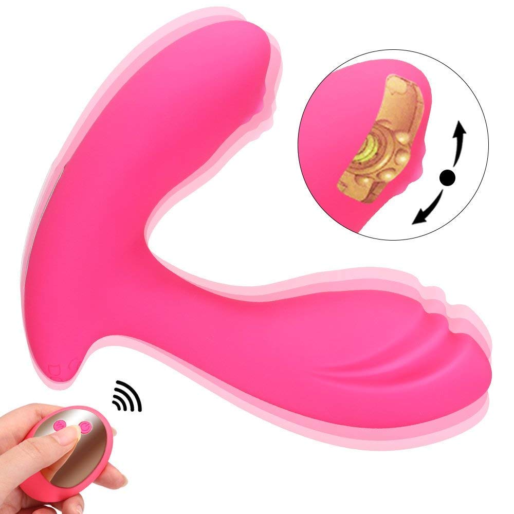 Butterfly Stoßfunktion Vibrator für sie Klitoris und G-punkt,Rollenden Perlen Design,Sexspielzeug für Frauen Paare