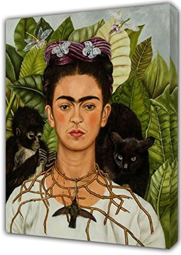 Thorn Necklace Hummingbird Oil Paint Reprint ON Wood Framed Canvas Picture Wall Art Ready to Hang 24’’ x 20’’inch(60x 50 cm) - 18mm Depth