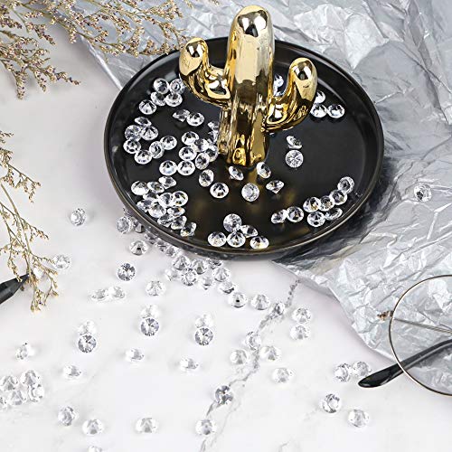 FUTUREPLUSX Acrylic Crystal Diamond, 2000PCS 8mm Wedding Table Confetti Diamond Vase Beads for Table Centerpiece Vase Fillers Bridal Shower Decorations