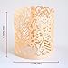 Votive Candle Holders - Flameless Tea Light Votive Wraps- 48 Ivory Colored Laser Cut Decorative Wraps Flickering LED Battery Tealight Candles (not Included) - Frux Home and Yard