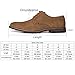 Jivana Men's Suede Oxford Dress Shoes Casual Shoes for Men Lace Up Dark Grey/Brown