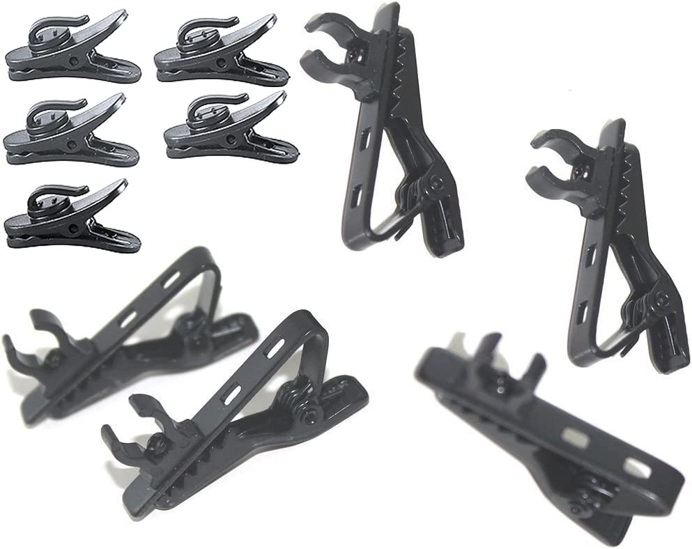 TRAMO 5-Pack Metal Clip Small Lapel / Lavalier Microphone Tie Clip for Clip-on Omnidirectional Condenser Microphone for Smart phone, Android and Windows Smartphones