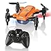 Foldable Mini Drone, H815 Remote Control Quadcopter RC Drone with LED Night Light 6-Axis Gyro Helicopter, One Key Return Flying UFO RTF (Orange)