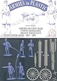 American Civil War Union Artillery Crew (5) w/24-Pounder Cannon 1-32 Armies in Plastic