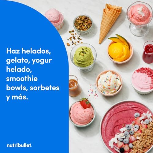 Chill – Heladera para gelato, helados, yogur helado, smoothie bowls, sorbetes, 5 programas automáticos, máquina de helados, 3 recipientes con tapa, ideal para familias, blanco (NBD0503W)