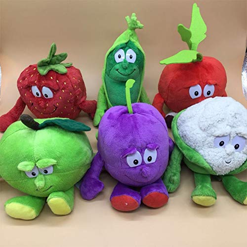 Ocamo 1pcs Goodness Gang Fruit and Veg Garlic Strawberry Mushroom Soft Plush Toys White Cauliflower 25cm - Thumbnail 2