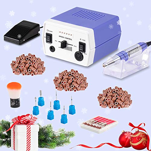 30000RPM Electric Nail Drill Manicure Pedicure Acrylics Gel Salon Art Tool Set Kit with Sanding Bands and 12 in 1 Nail Drill Bits and Nail Brushes Nail Accessories - Thumbnail 4