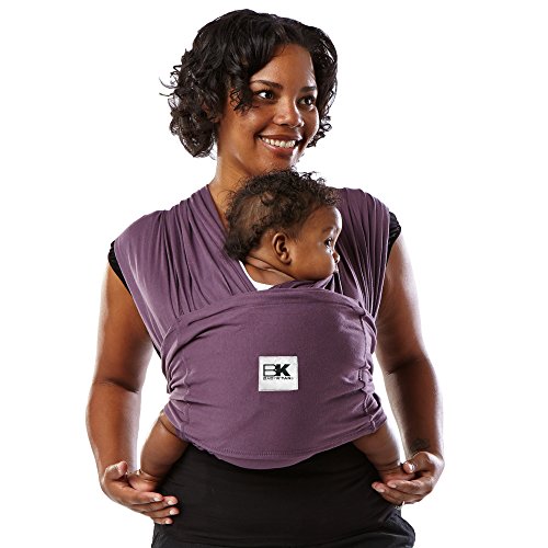 Baby K'tan Original Baby Wrap Carrier, Infant and Child Sling - Simple Wrap Holder for Babywearing - No Rings or Buckles - Carry Newborn up to 35 lbs, Eggplant, Women 6-8 (Small), Men 37-38