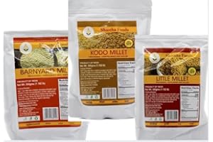 SHASTHA FOODS Shastha Millets Combo Pack C (Contains 3 Items) Little Millet, Kodo Millet and Barnyard Millet (Each Pkt 500g) B-P