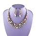 Youfir Austrian Crystal Rhinestone Bridal Wedding Necklace and Earrings Jewelry Sets for Women