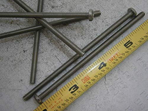 Machine Screw #8/32 x 4'' Long Pozi Pan Head Full Thread Stainless Lot of 12#5285 - Quality Assurance from JumpingBolt